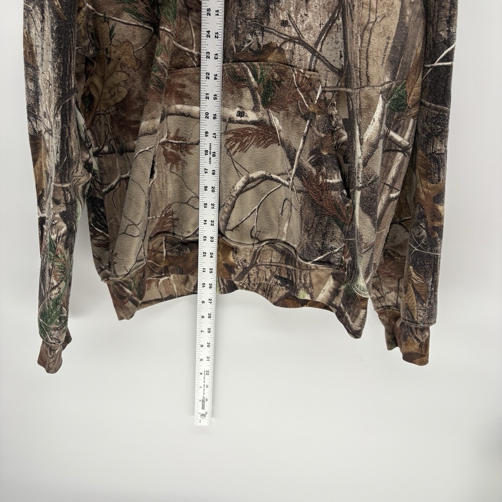 Vintage 90s Team Realtree Camo Fleece Lined PulloverHoodie Outdoor Hunting L - Picture 5 of 9